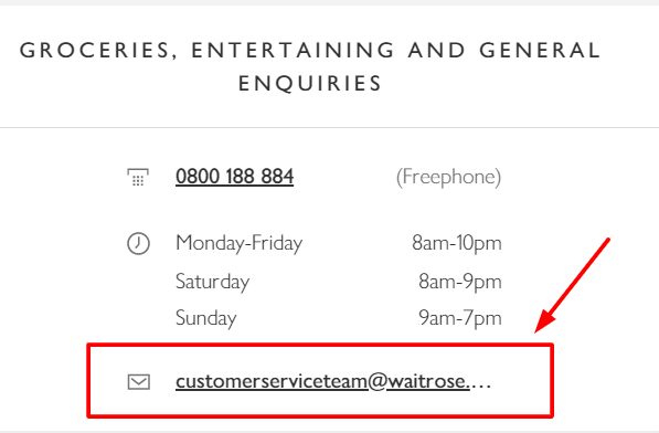 waitrose email