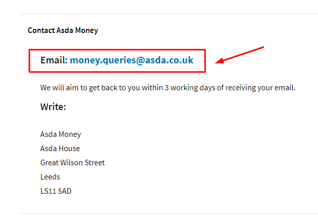 asda money email